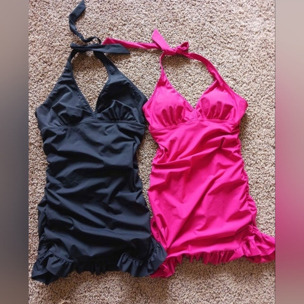 Set of 2 Spanx Assets Swimdress Swimsuits